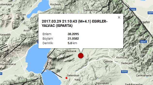 YALVAÇ’TA KORKUTAN DEPREM: 4,1