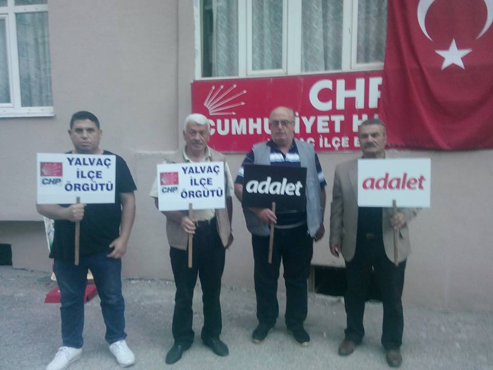 YALVAÇ CHP TEŞKİLATI DA ADALET YÜRÜYÜŞÜNDE