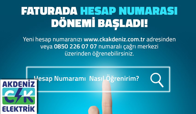 Elektrik faturalarında ‘hesap numarası’ dönemi başladı