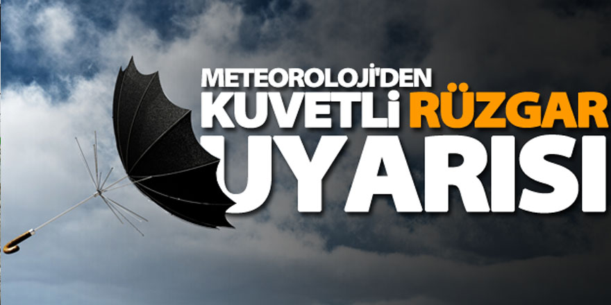 Meteoroloji’den çarşamba günü fırtına uyarısı