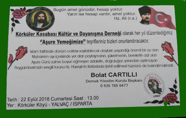 KÖRKÜLER’DE AŞURE YEMEĞİ