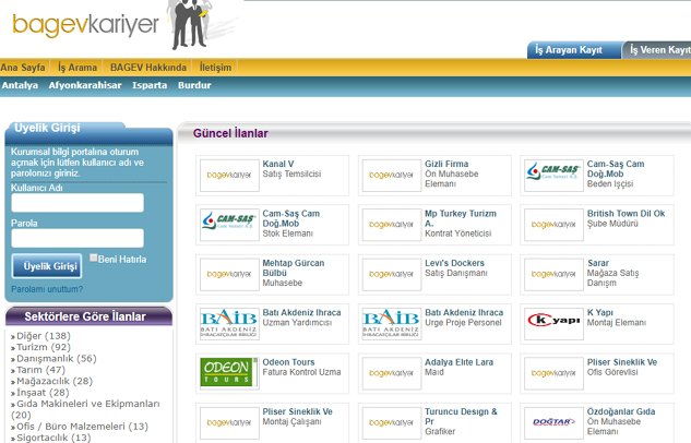 Batı Akdeniz’de iş ve eleman aramak için en büyük platform: www.bagevkariyer.com