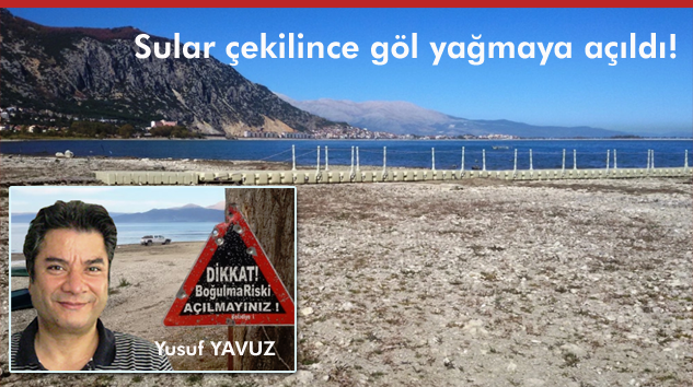 Sular çekilince göl yağmaya açıldı!