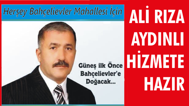 ALİ RIZA AYDINLI BAHÇELİEVLER’E ADAY