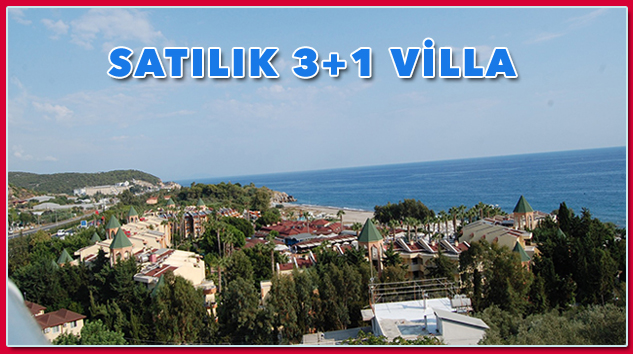 ALANYA Konaklı’da Deniz ve Doğa Manzaralı SATILIK 3+1 VİLLA