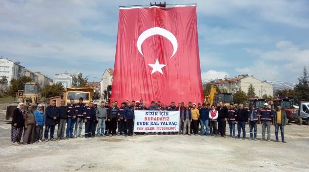 Fen İşleri’nden Yalvaç’a “EVDE KAL” Çağrısı