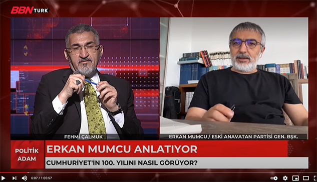 Hemşehrimiz Erkan Mumcu, BBN Türk’te canlı yayındaydı