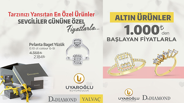 Uyaroğlu Kuyumculuk D Diamond Pırlanta Mağazası’ndan Sevgililer Günü Kampanyası