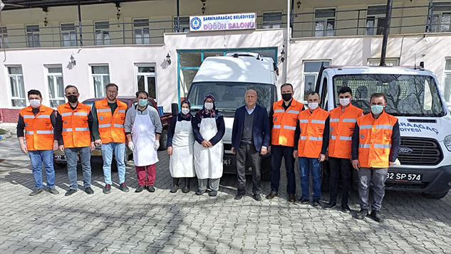 Ş.Karaağaç Belediyesi’nden evlere iftar servisi