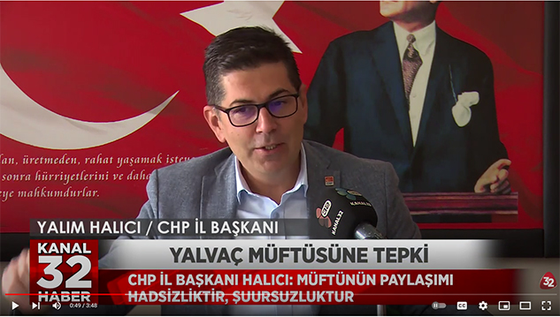 CHP’den Yalvaç Müftüsüne suç duyurusu