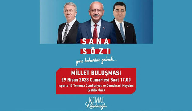 Yalvaç, cumartesi günü Millet Buluşması’na gidiyor