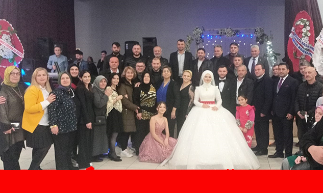 Ak Parti ve MHP kadroları Esra Nur ve İsmail’in düğününde bir araya geldi