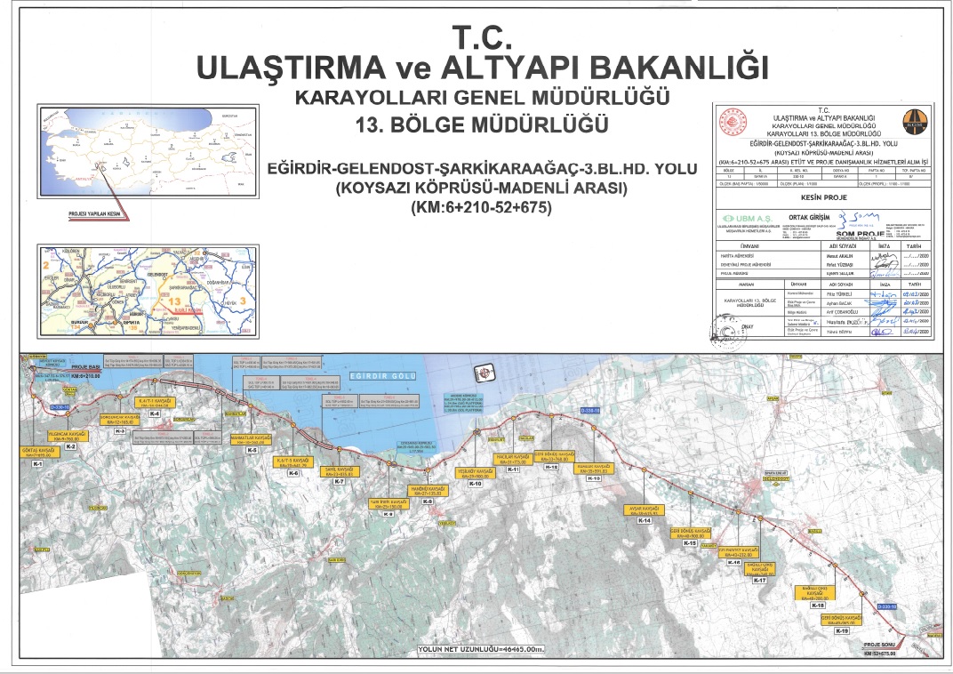 Eğirdir-Gelendost-Yalvaç ayrımı duble yolu için çalışmalar başladı