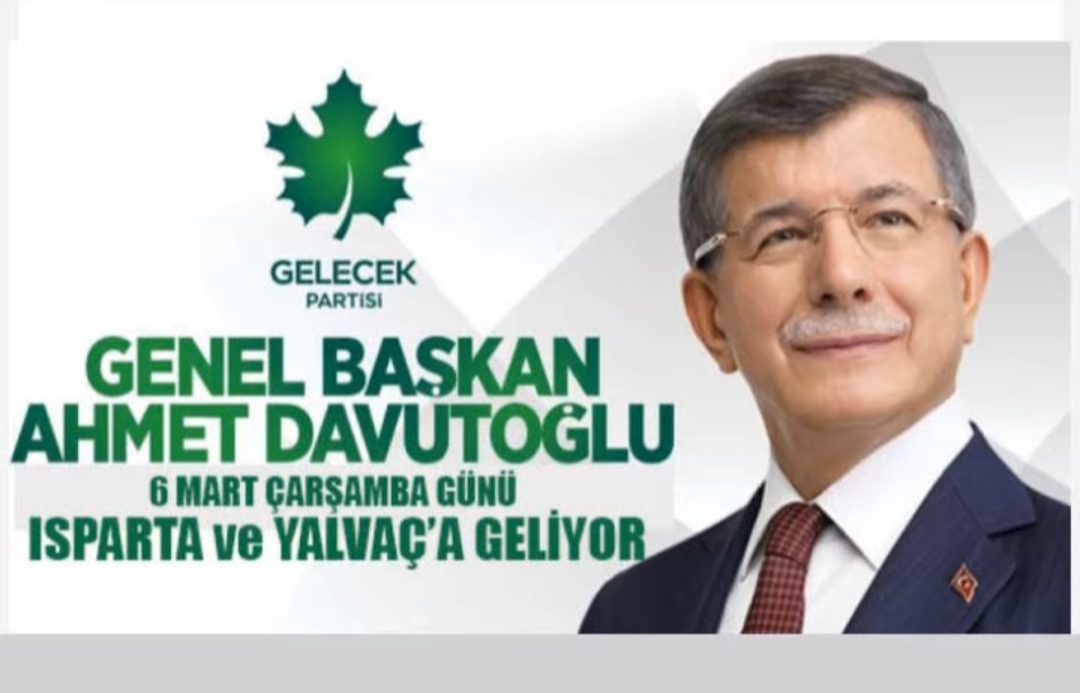 Ahmet Davutoğlu çarşamba günü Yalvaç’ta