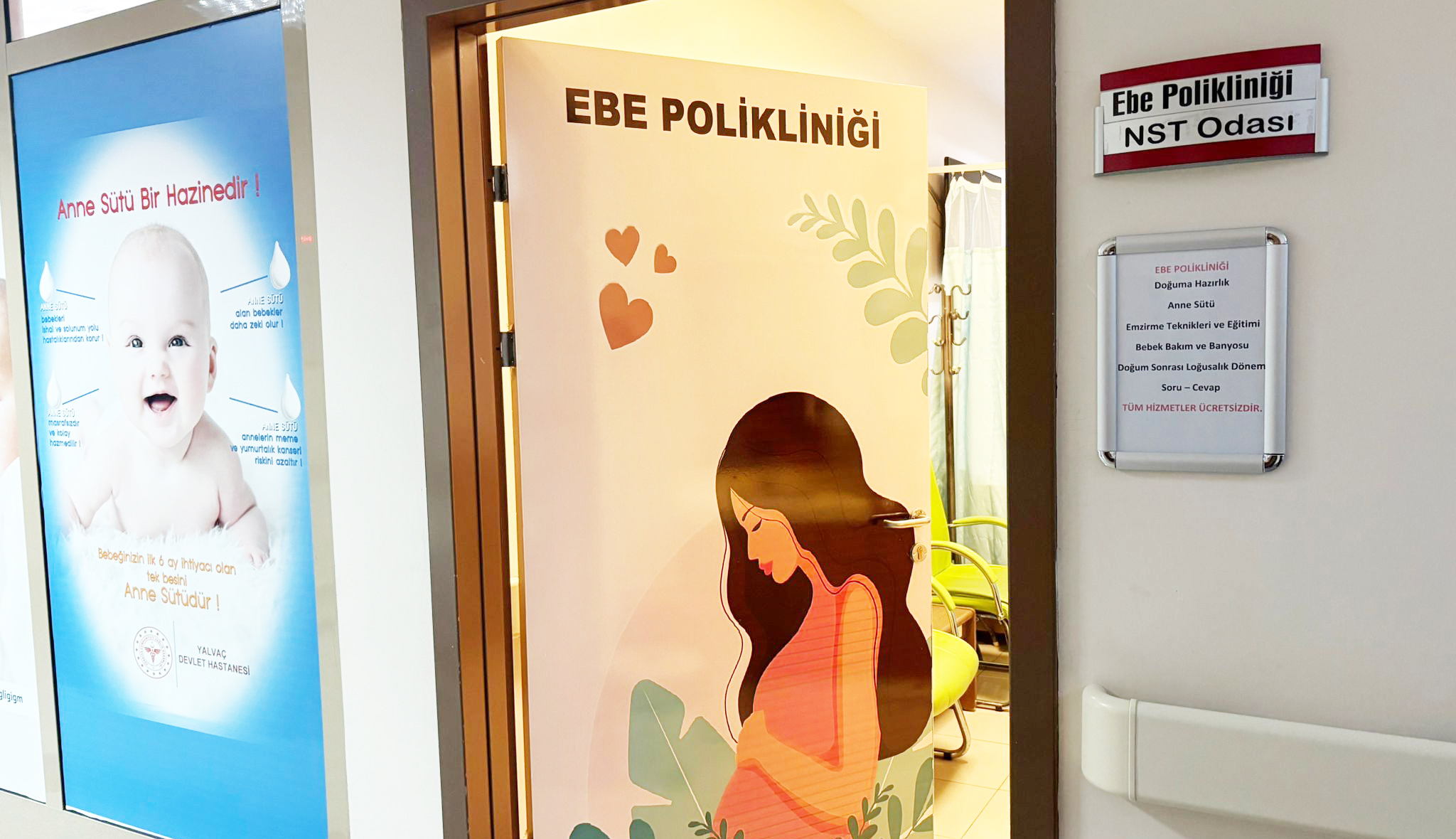 Yalvaç Devlet Hastanesi’nde Ebe Polikliniği açıldı
