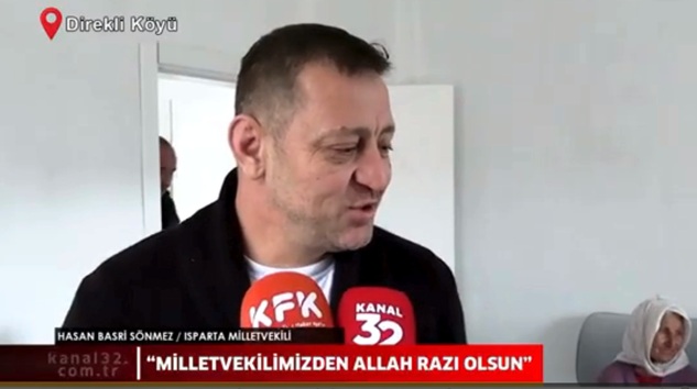 Basri Sönmez, yangında evini kaybeden aileye destek oldu, aile evine kavuştu