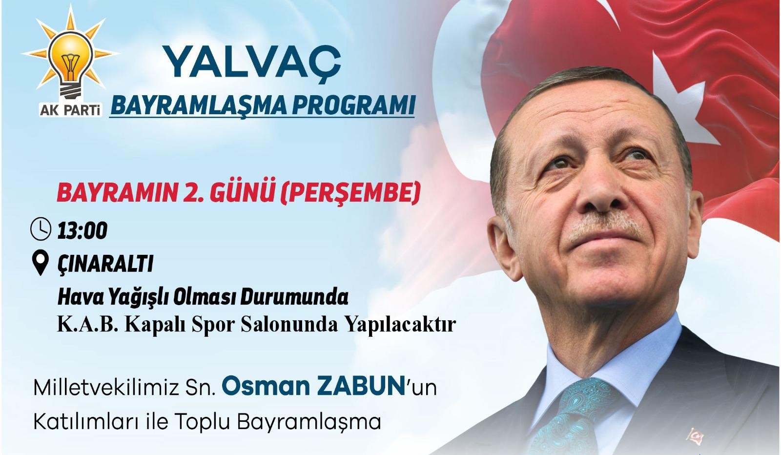 Ak Parti İlçe Başkanı Ak’tan Bayramlaşmaya Davet