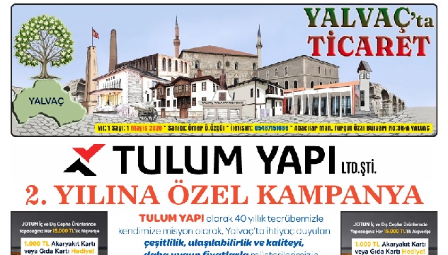YALVAÇ’TA TİCARET Reklam Dergisi Yayına Başladı