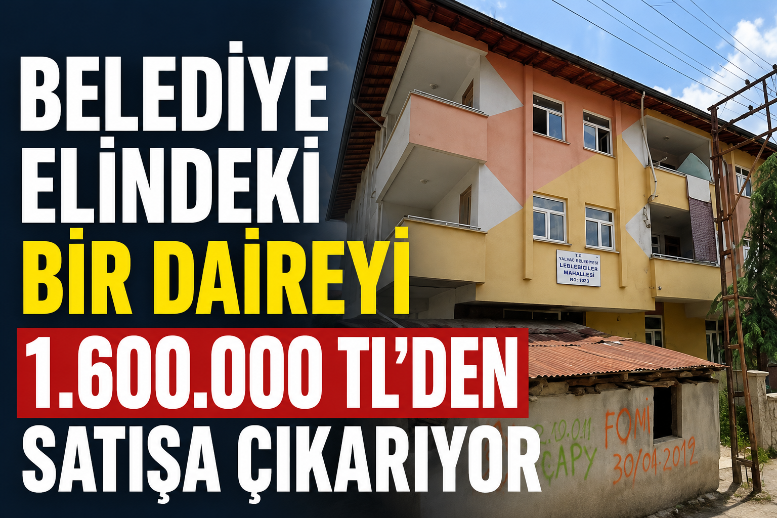 YALVAÇ BELEDİYESİ BİR DAİREYİ İHALEYLE SATACAK