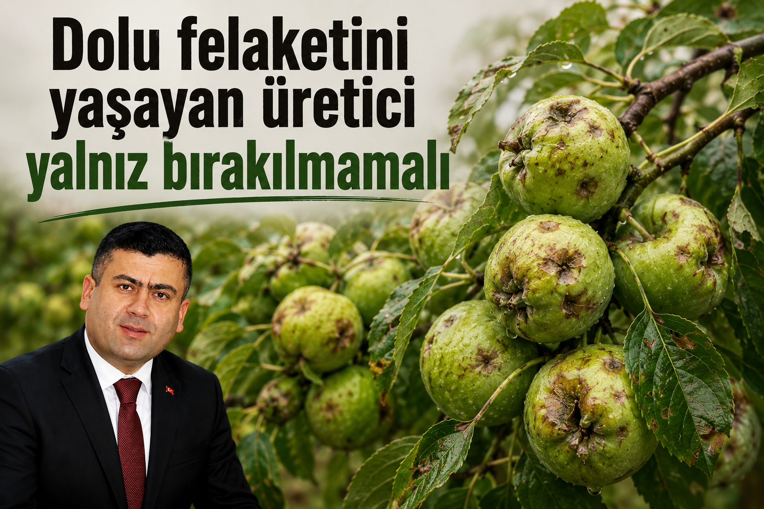 İsa Yalçın: “Dolu zararı için ilgililer harekete geçmeli”