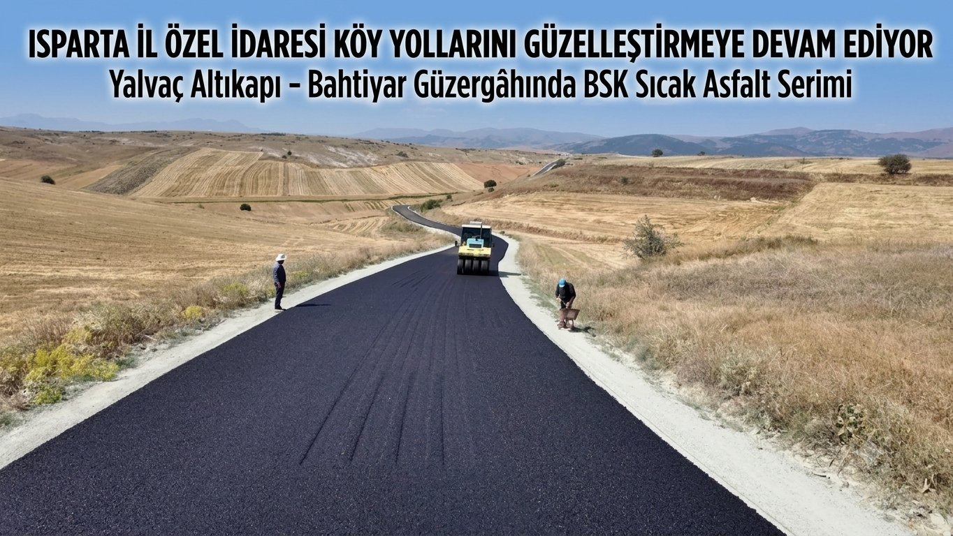 Altıkapı – Bahtiyar arasında Sıcak Asfalt Kaplaması yapılıyor