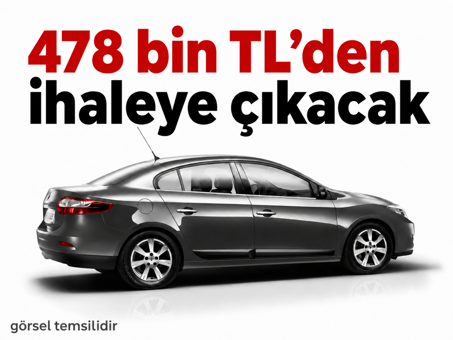 BAKA, Renault Fluence aracı ihaleyle satacak