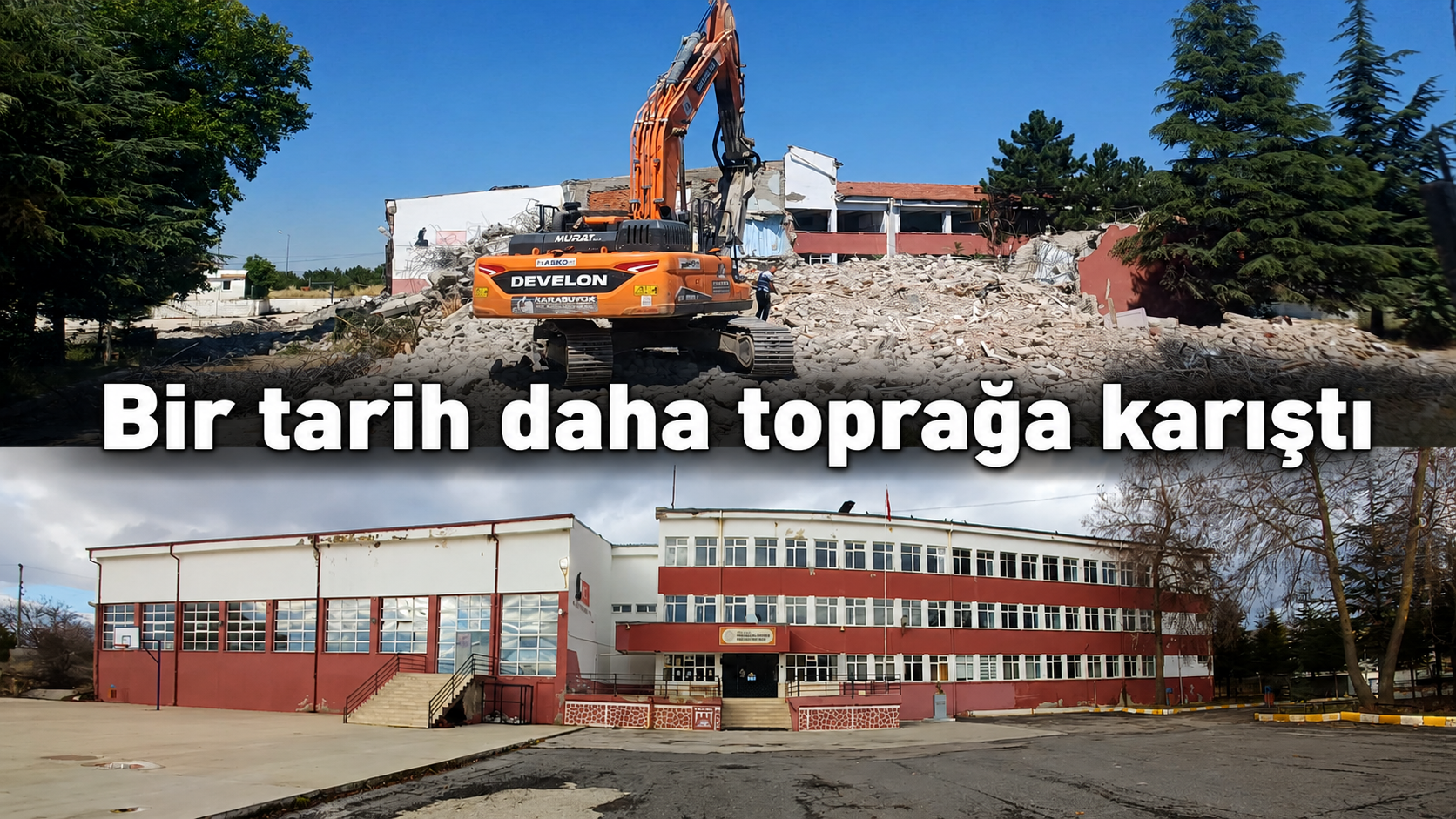 Meslek Lisesi binaları yıkıldı