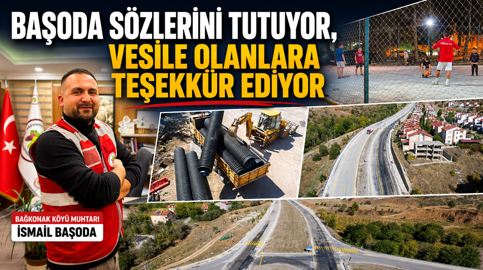 Başoda çalışıyor, kurumlar destekliyor, Bağkonak güzelleşiyor