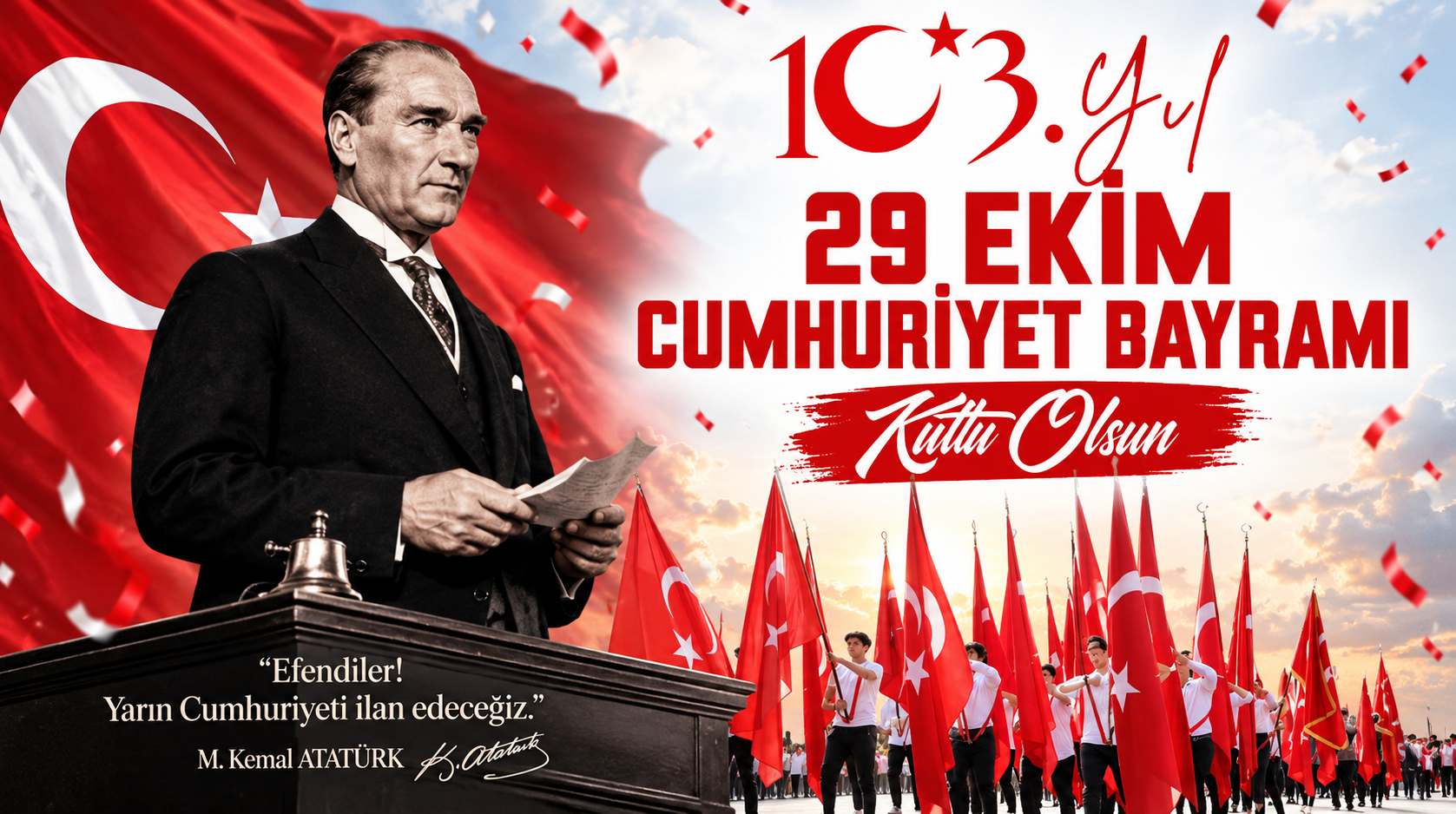 Cumhuriyet Bayramı’nı yarından itibaren kutlayacağız